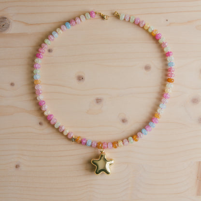 Skittles and Stardust Beaded Necklace
