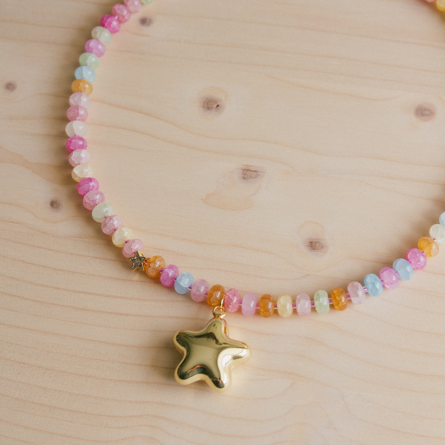 Skittles and Stardust Beaded Necklace
