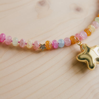 Skittles and Stardust Beaded Necklace