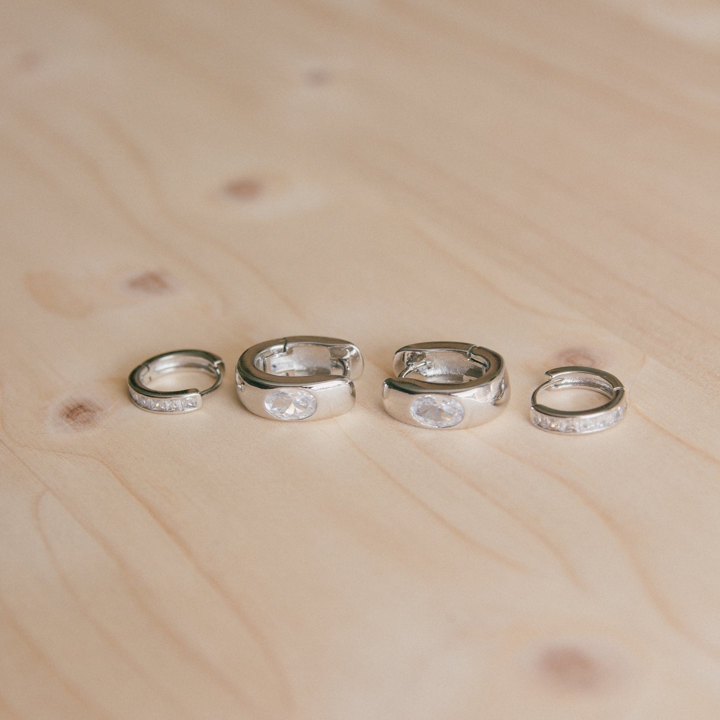 All Clear! Hoop + Huggie Set - Silver
