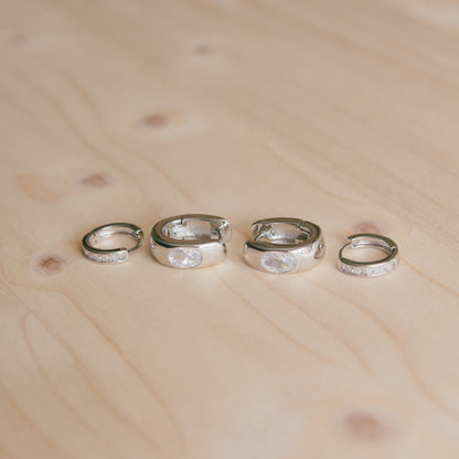 All Clear! Hoop + Huggie Set - Silver