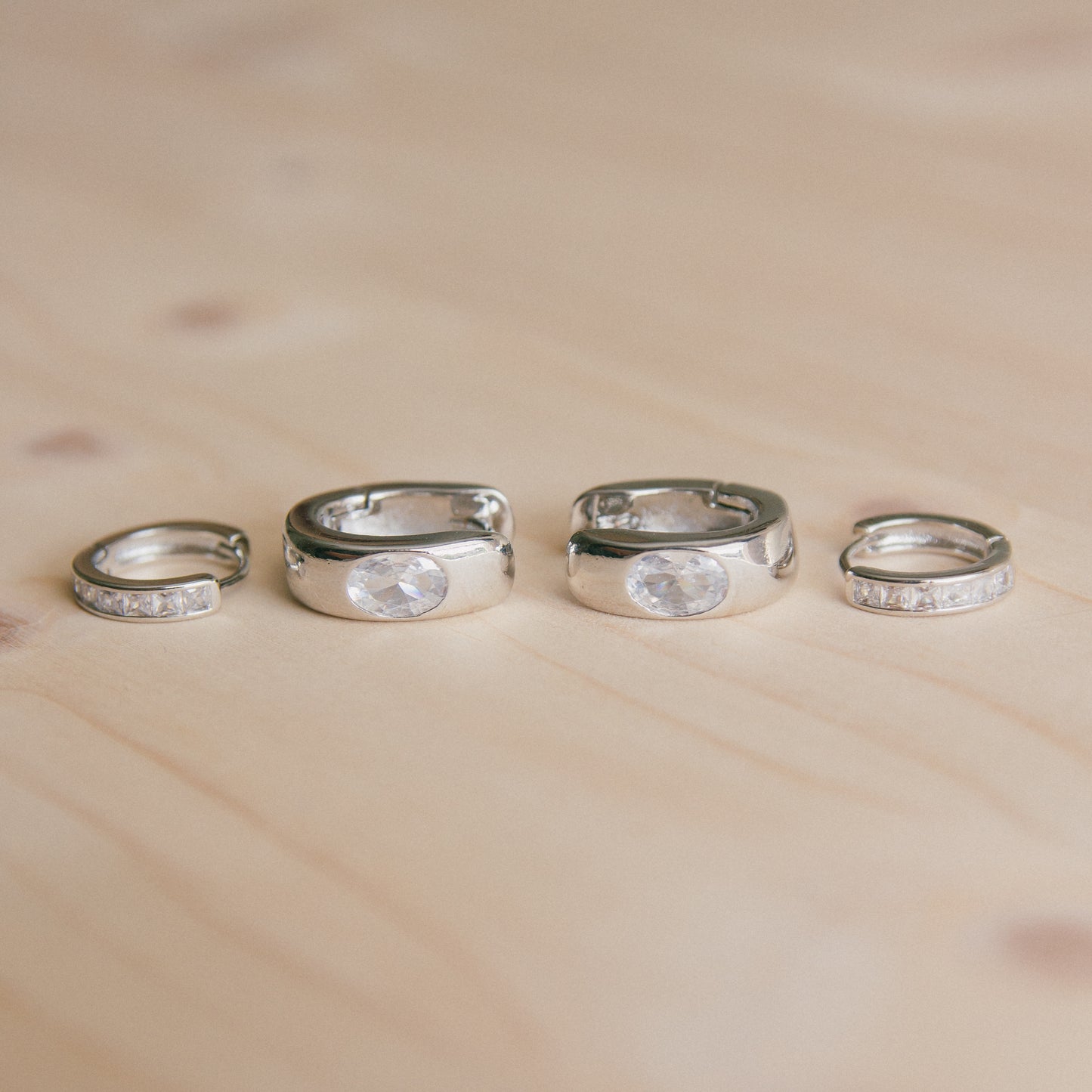 All Clear! Hoop + Huggie Set - Silver