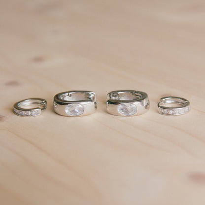 All Clear! Hoop + Huggie Set - Silver