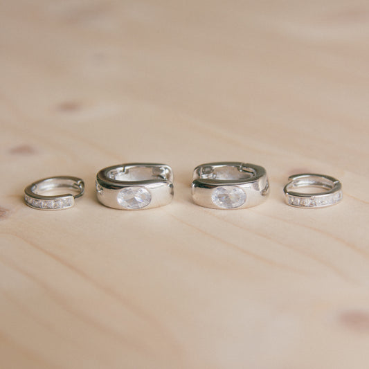 All Clear! Hoop + Huggie Set - Silver