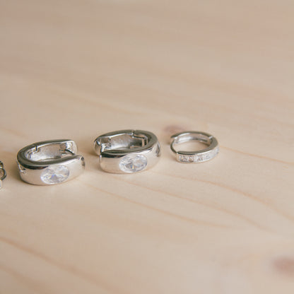 All Clear! Hoop + Huggie Set - Silver