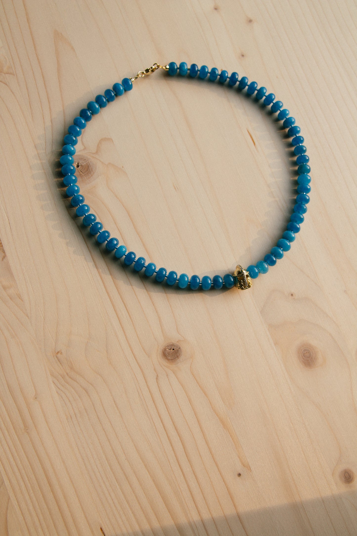 I Am No Man Helmet Beaded Necklace