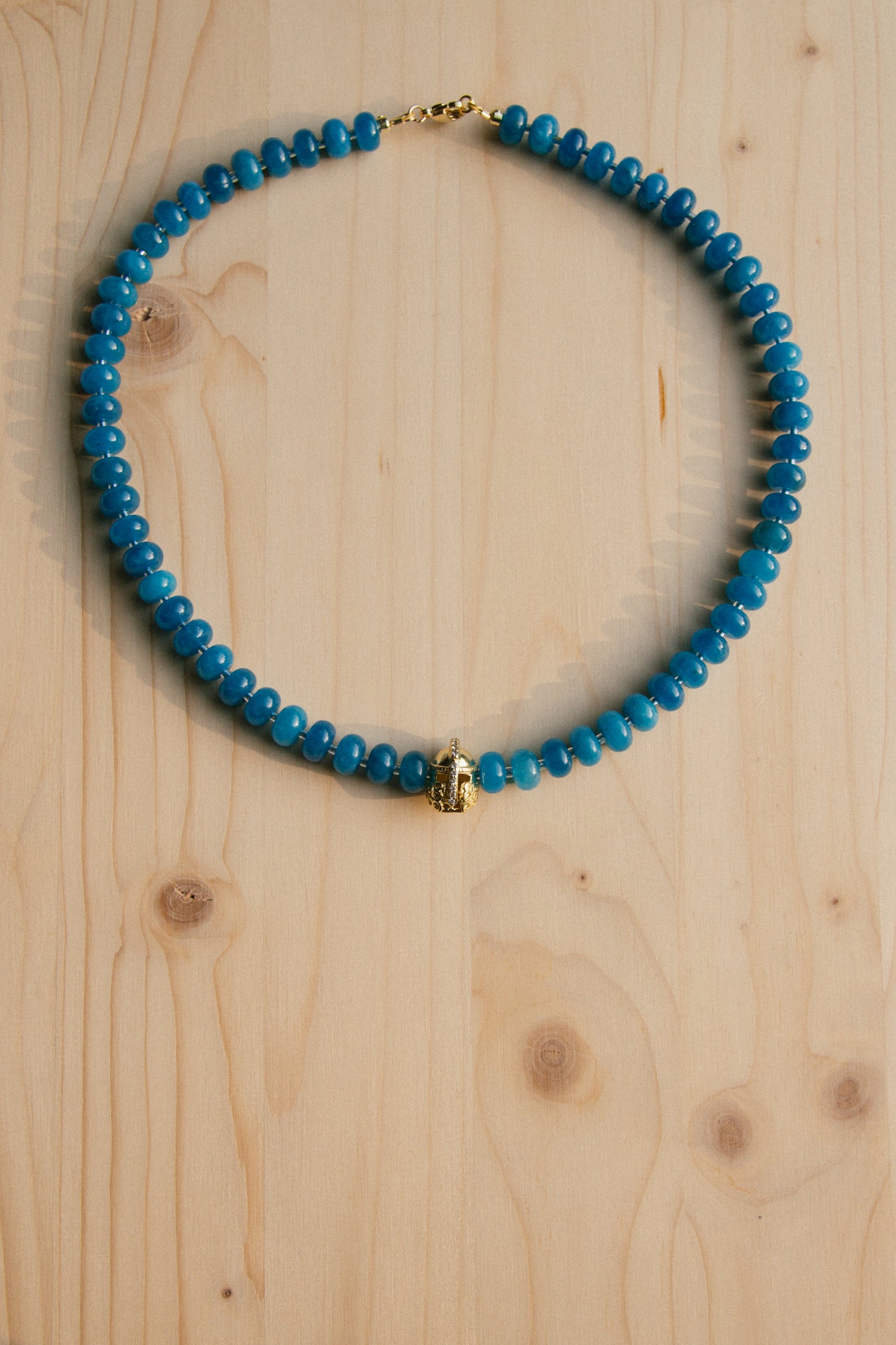 I Am No Man Helmet Beaded Necklace