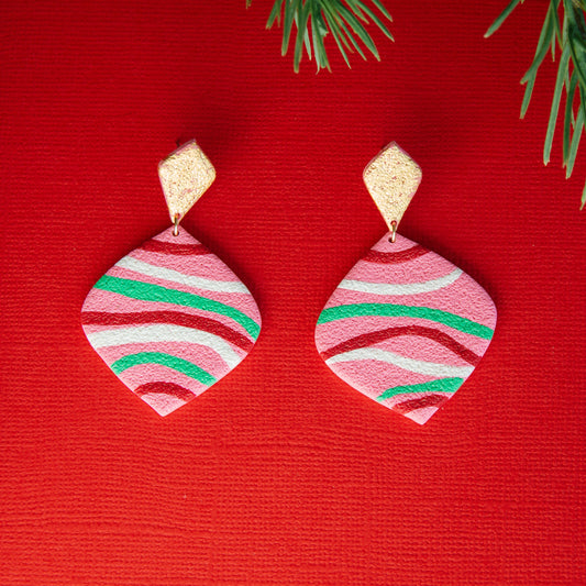 Holly Jolly Vintage Ornament Earrings