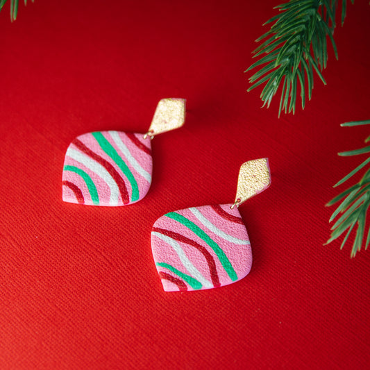 Holly Jolly Vintage Ornament Earrings