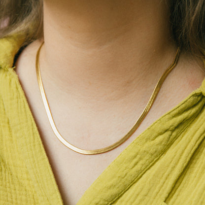 Chloe Herringbone Chain Necklace