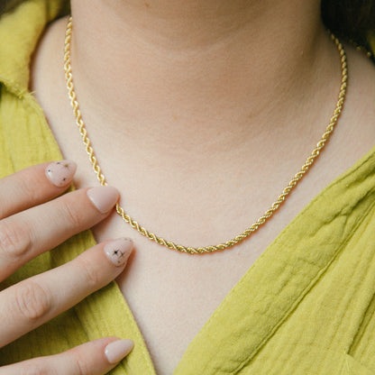 Stella Rope Chain Necklace - Gold