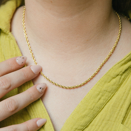 Stella Rope Chain Necklace - Gold