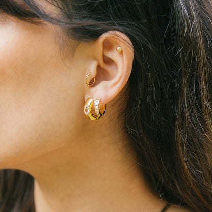 All Clear! Hoop + Huggie Set - Gold