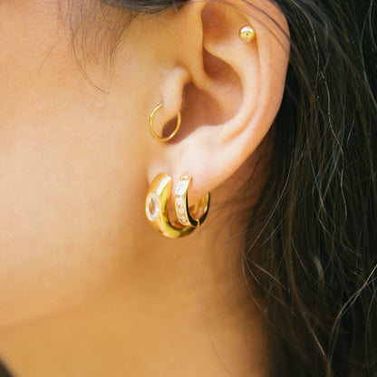 All Clear! Hoop + Huggie Set - Gold