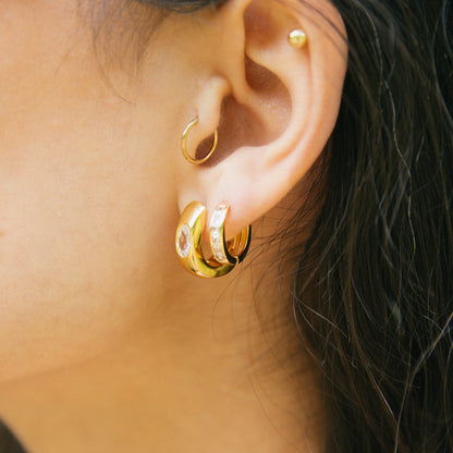 All Clear! Hoop + Huggie Set - Gold