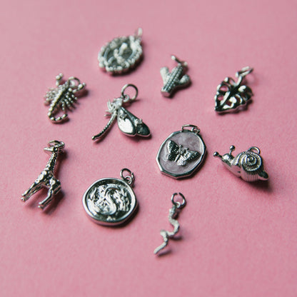 Silver Plant + Animal Charms