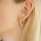 Split Decision Mixed Metal Hoops