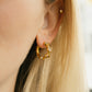 On The Dot Bezel CZ Hoops