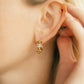On The Dot Bezel CZ Hoops