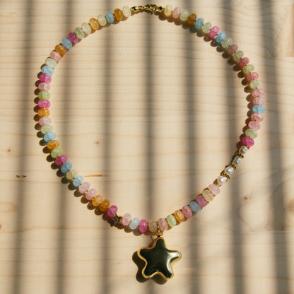 Skittles and Stardust Beaded Necklace