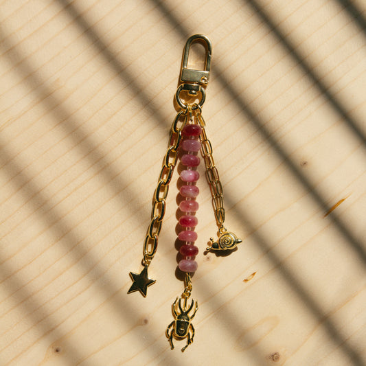 Touch Grass Beaded Bag Charm