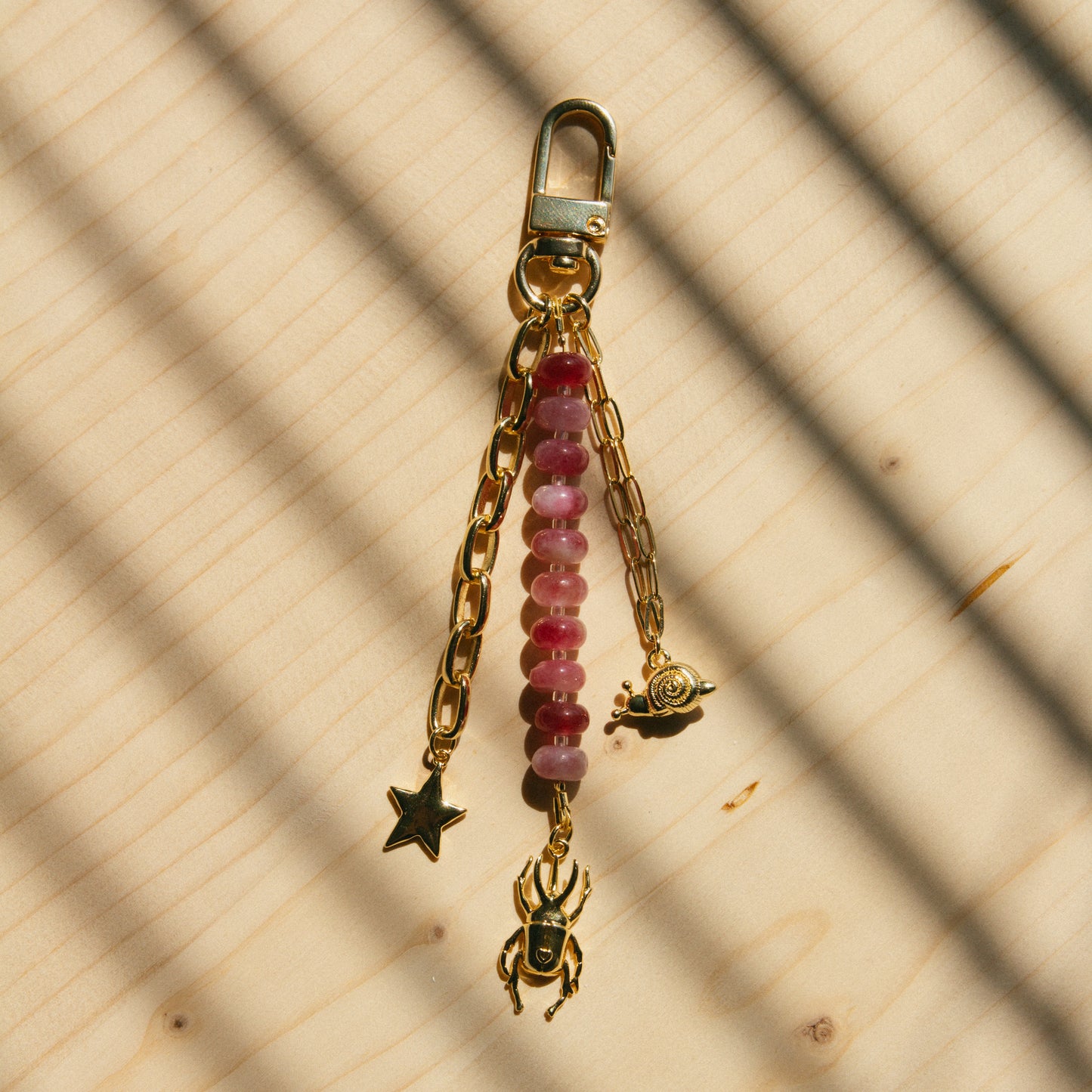 Touch Grass Beaded Bag Charm
