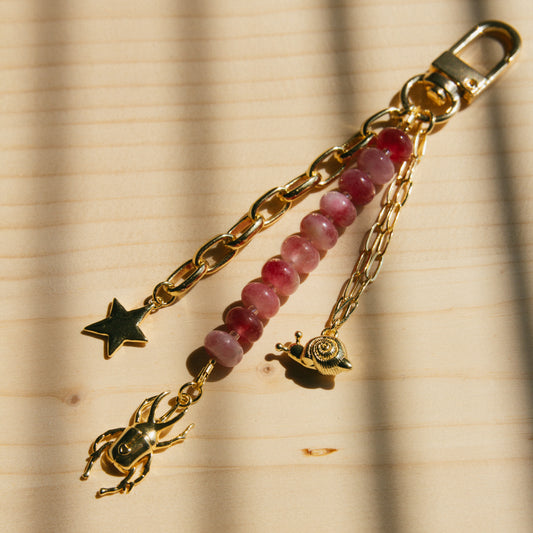 Touch Grass Beaded Bag Charm