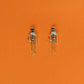 Death Drop Skeleton Earrings - Gold