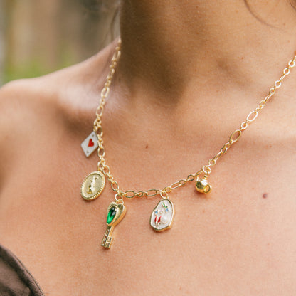 Down the Rabbit Hole 5 Charm Necklace