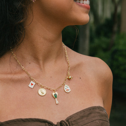 Down the Rabbit Hole 5 Charm Necklace