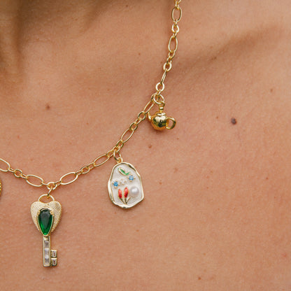 Down the Rabbit Hole 5 Charm Necklace