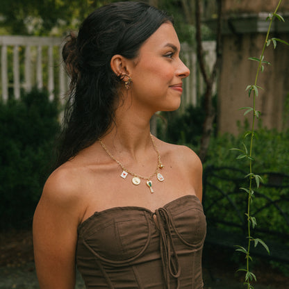 Down the Rabbit Hole 5 Charm Necklace