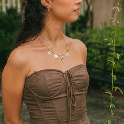Down the Rabbit Hole 5 Charm Necklace
