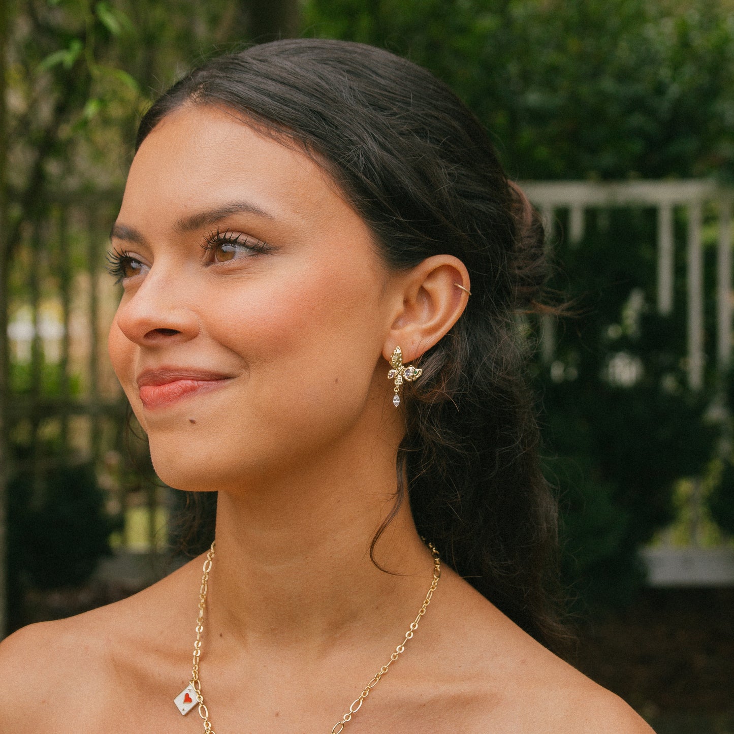 Golden Afternoon Butterfly Earrings