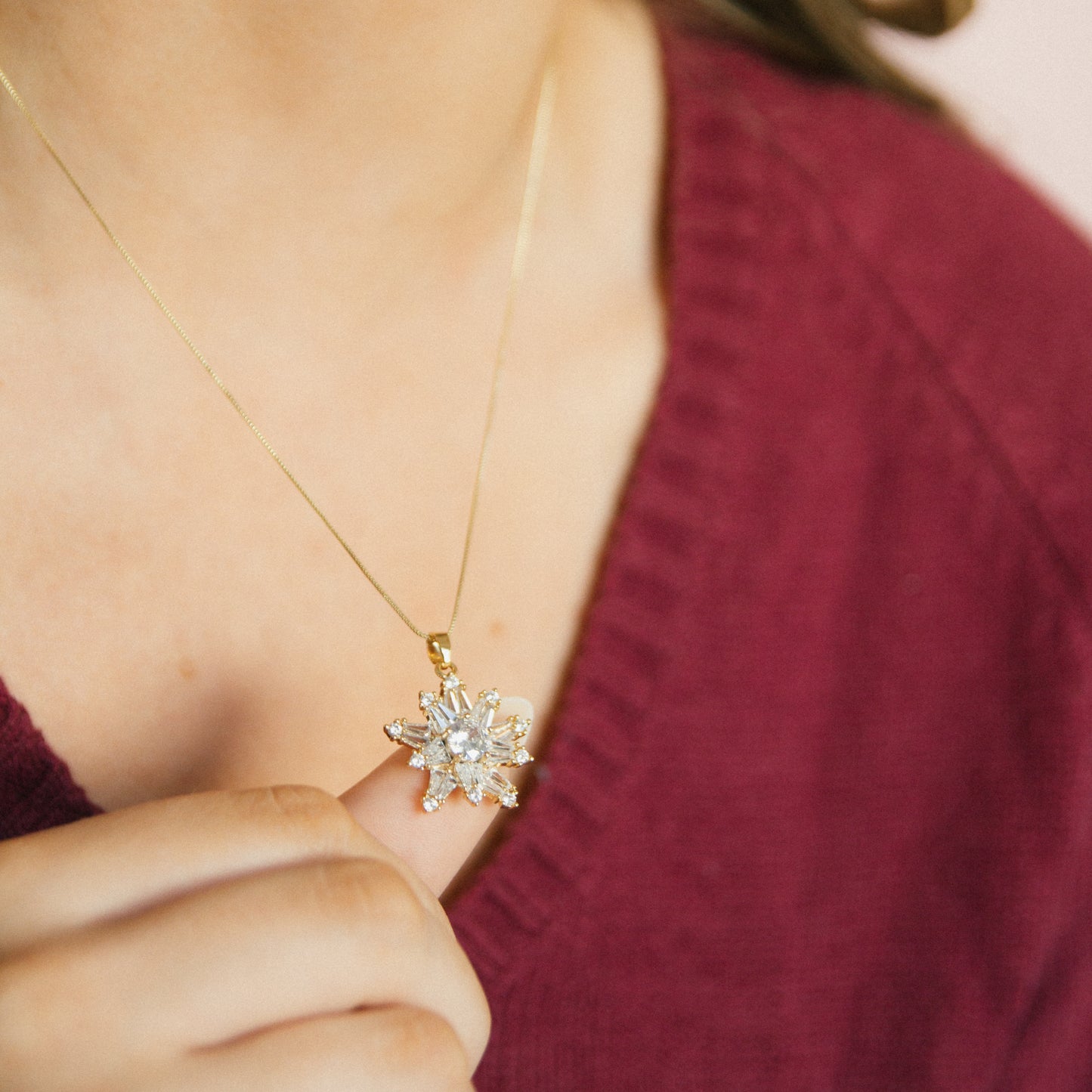 Brightly Shining Tree Topper Necklace