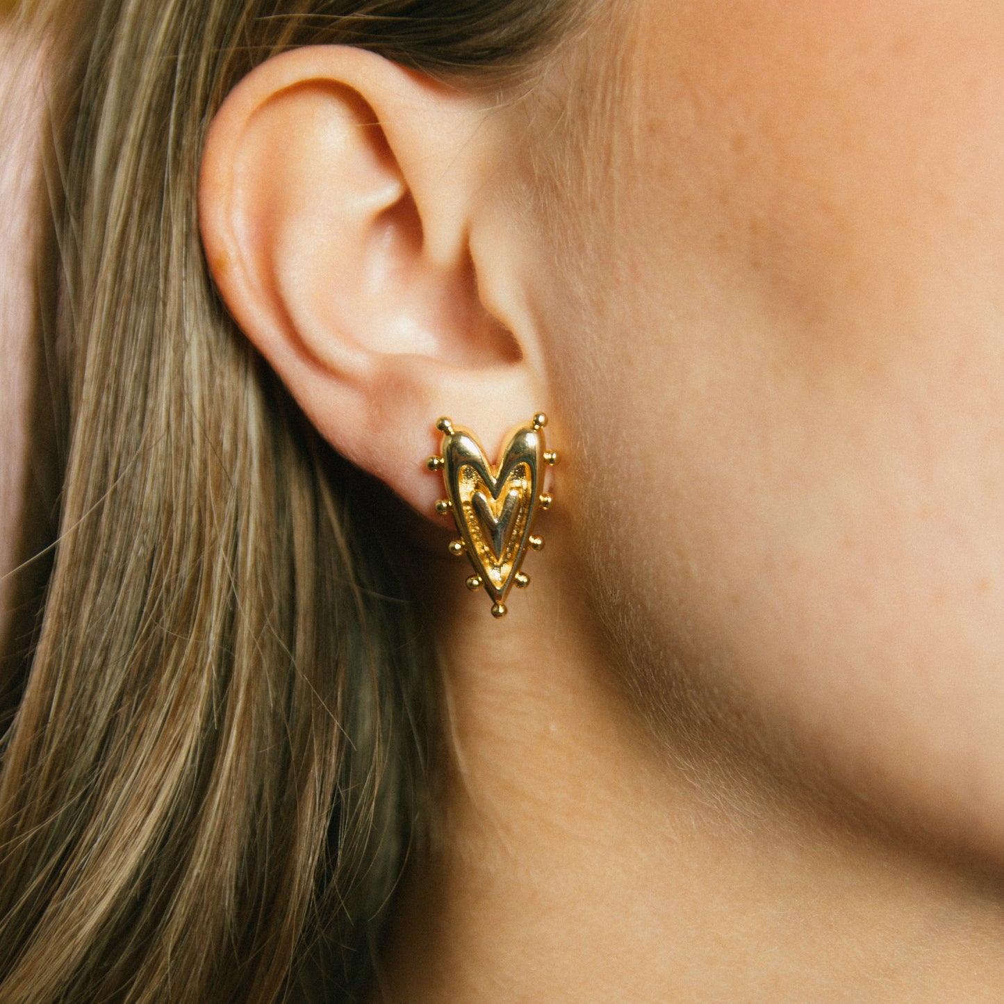 Martha May Heart Studs