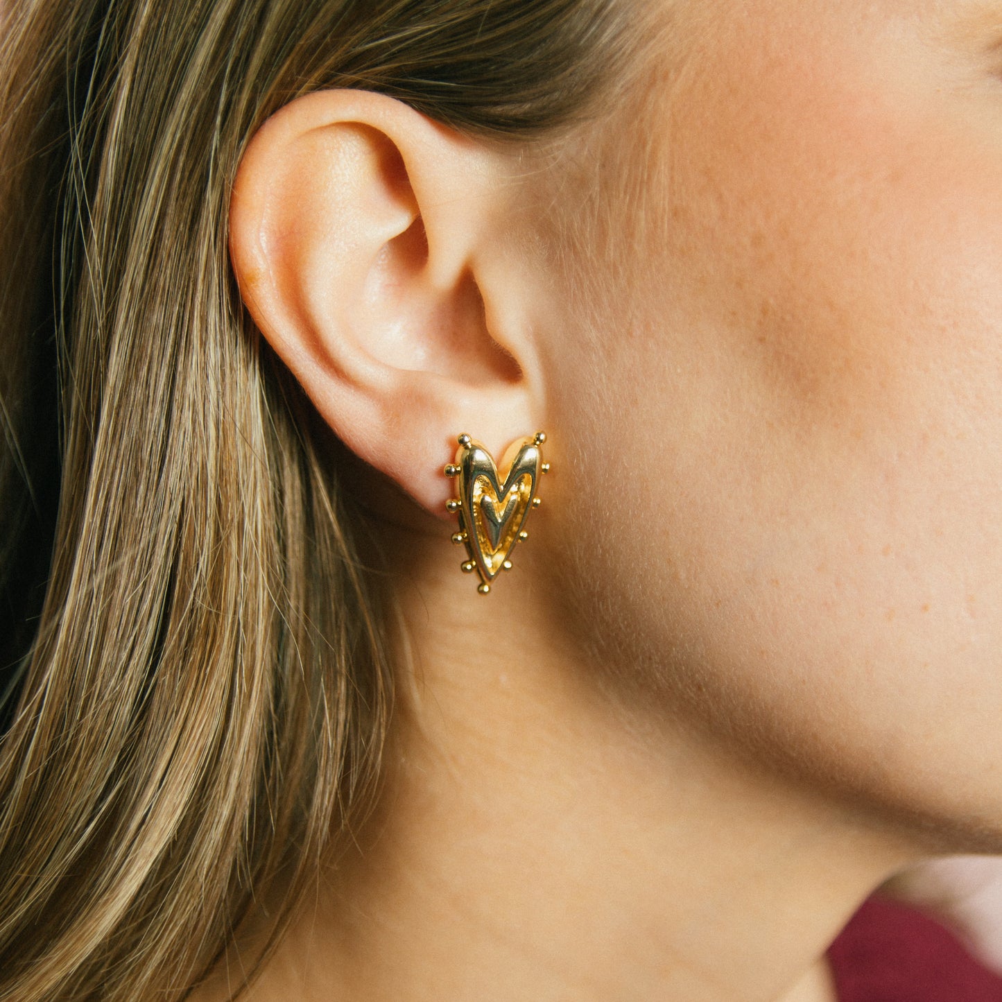 Martha May Heart Studs