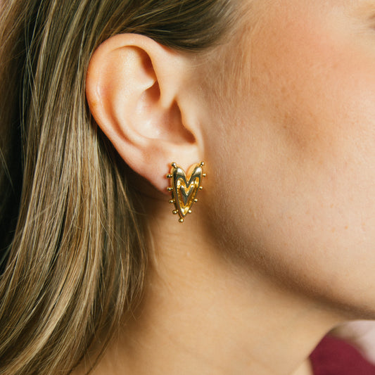 Martha May Heart Studs