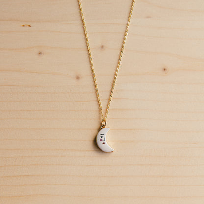 New Phase Moon Face Necklace