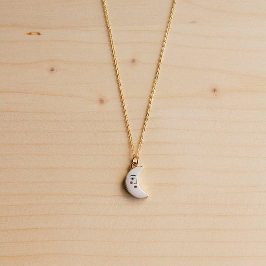 New Phase Moon Face Necklace