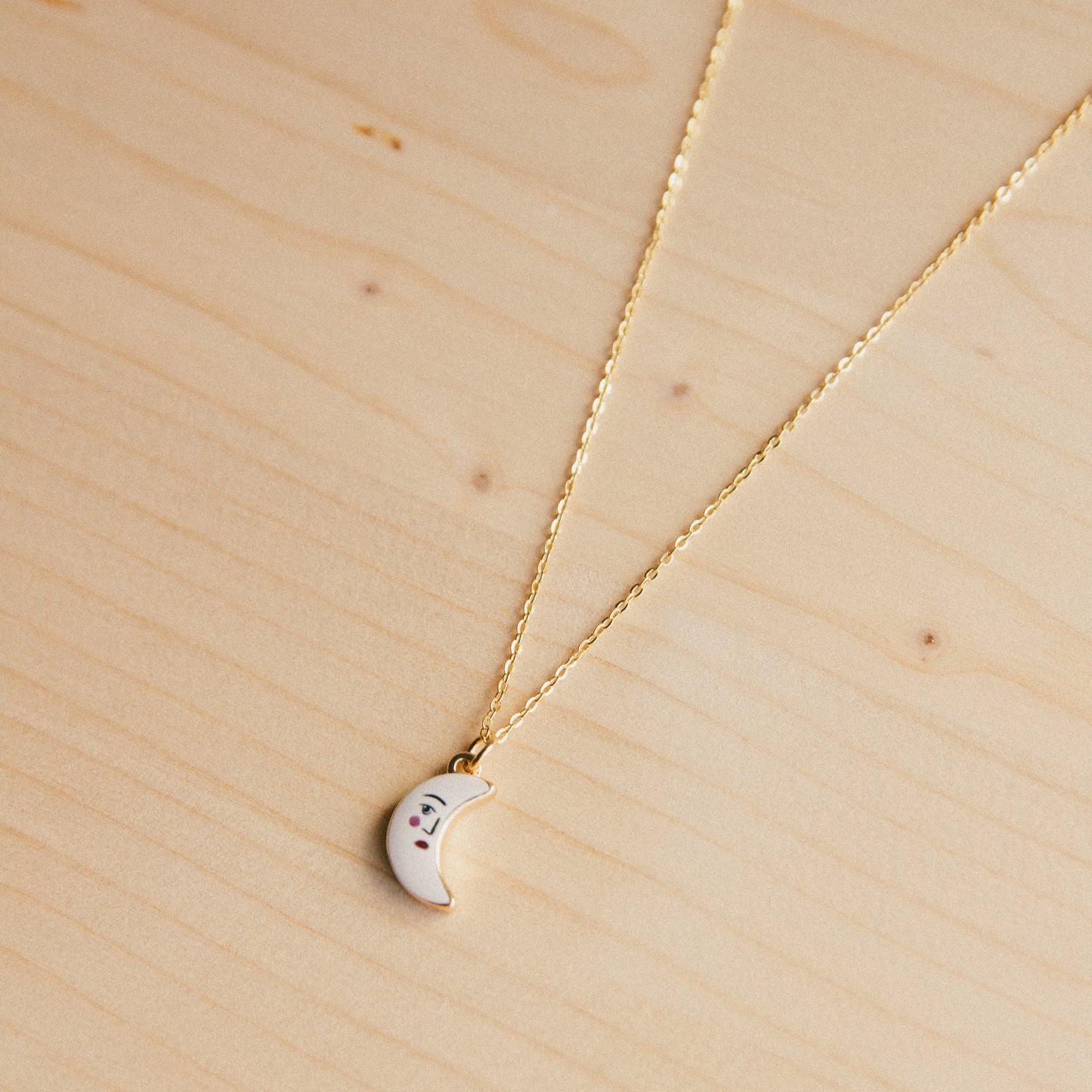New Phase Moon Face Necklace