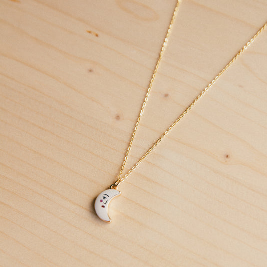 New Phase Moon Face Necklace
