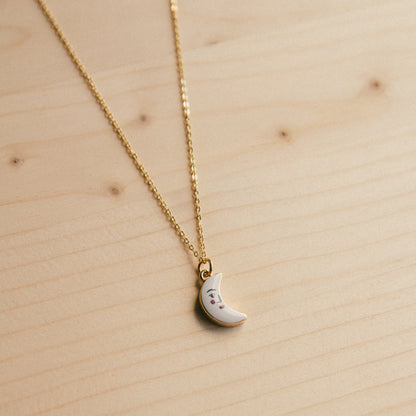 New Phase Moon Face Necklace