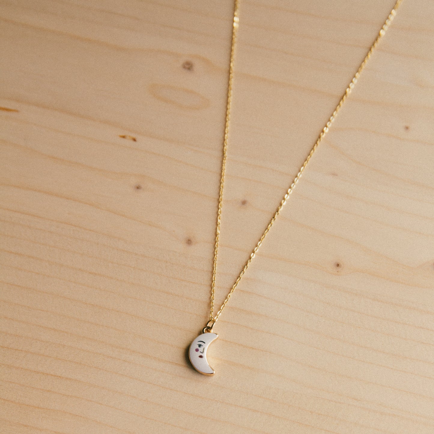 New Phase Moon Face Necklace