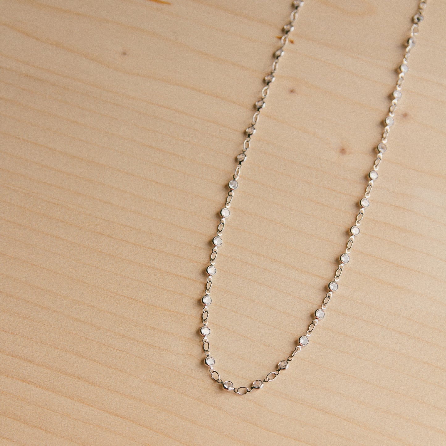 Abundance CZ Bezel Chain - Silver