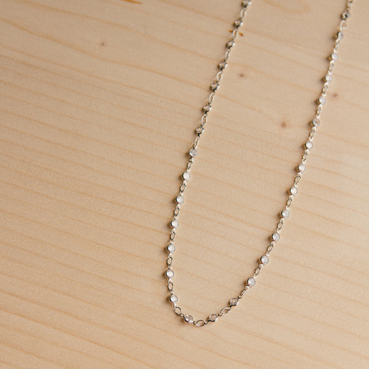 Abundance CZ Bezel Chain - Silver