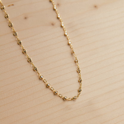 Abundance CZ Bezel Chain - Gold
