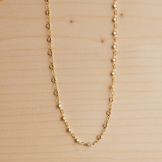 Abundance CZ Bezel Chain - Gold