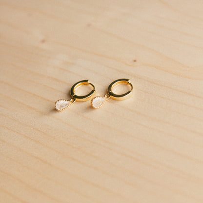 Resilient Teardrop CZ Huggies