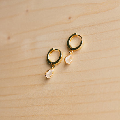 Resilient Teardrop CZ Huggies
